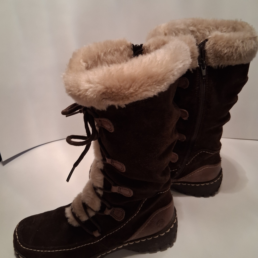 BareTraps Dark Brown Shearling Boots - Picture 2 of 7